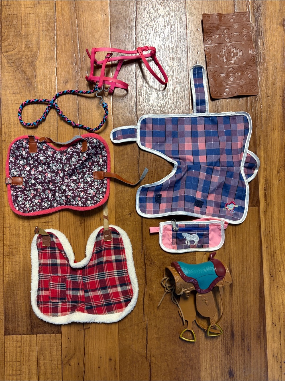 Our Generation Pony Saddle, Blankets, And Bridle Set 7 Pieces